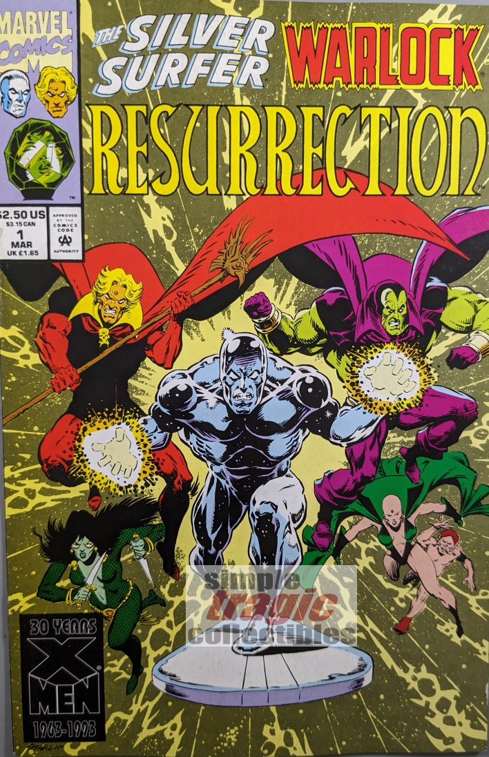 Silver Surfer / Warlock Resurrection #1 Comic Book Cover Art by Jim Starlin