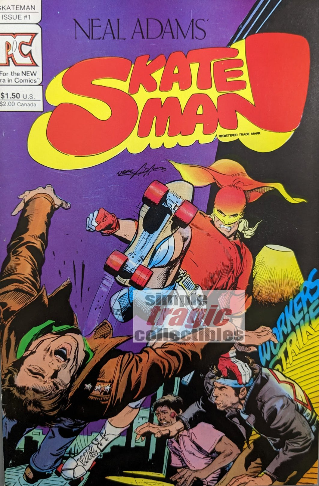 Skateman #1 Comic Book Cover Art by Neal Adams
