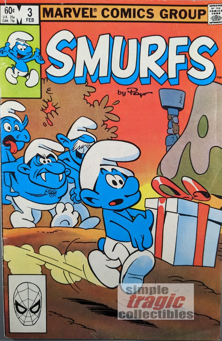 Smurfs #3 Comic Book Cover Art by Peyo