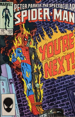 Spectacular Spider-Man #103 Comic Book Cover Art by Rich Buckler