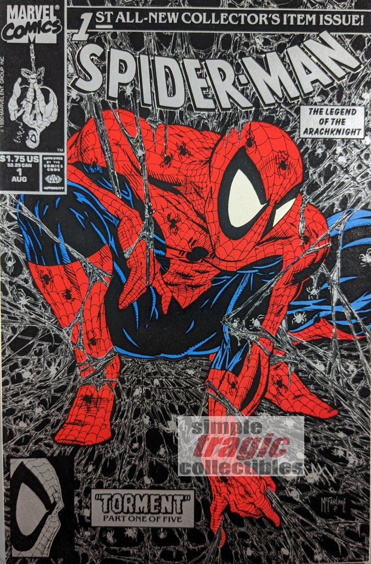 Spider-Man (1990) #1 (Silver / Black Cover) – Simple Tragic