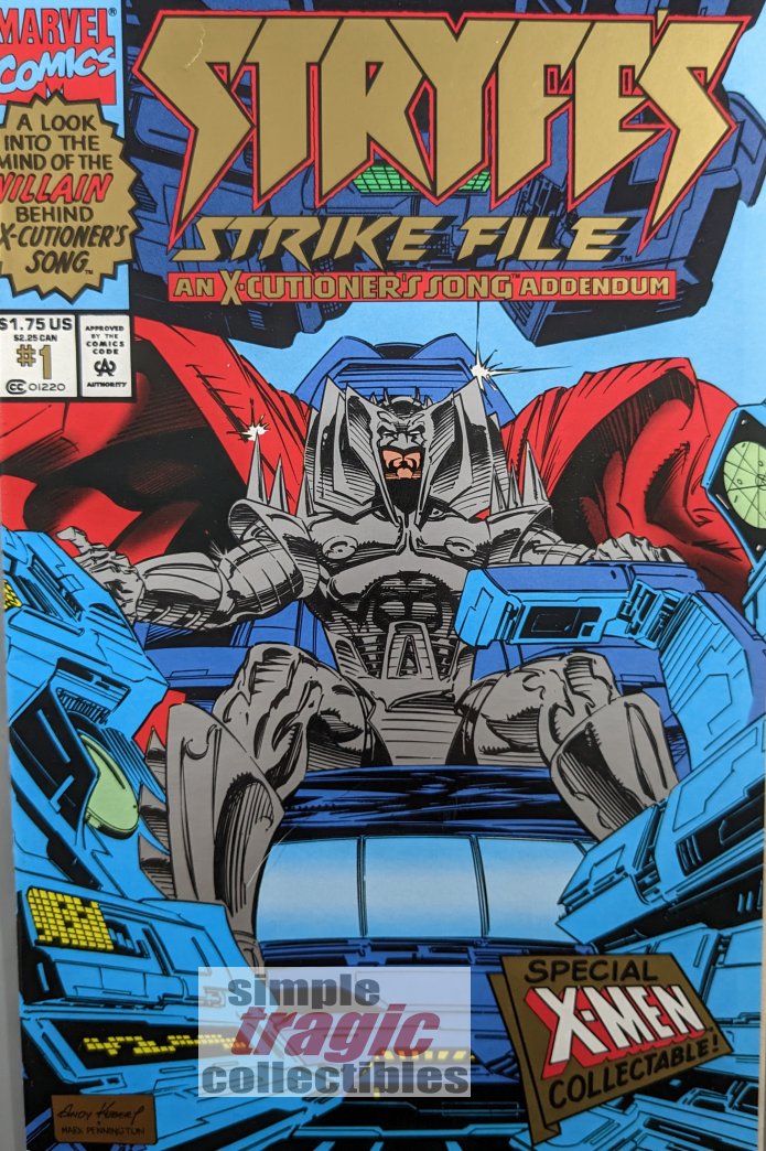 Stryfe's Strike File #1 2nd Print Comic Book Cover Art