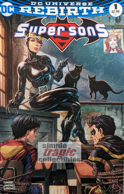 Super Sons #1 Catwoman Variant Comic Book Cover Art by Tyler Kirkham