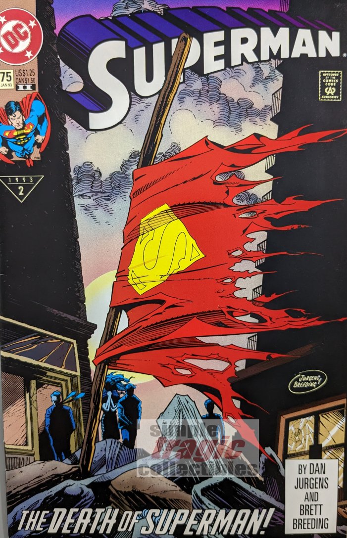 Superman #75 2nd Print Comic Book Cover Art