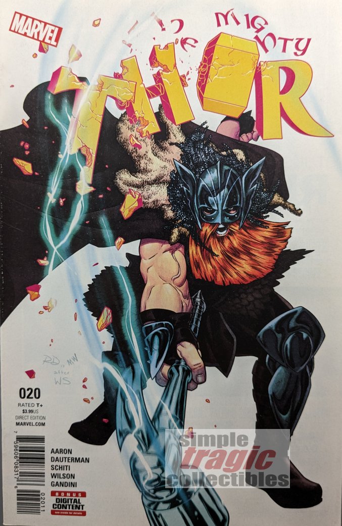 The Mighty Thor #20 Comic Book Cover Art by Russell Dauterman