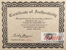 Load image into Gallery viewer, Tales To Astonish Comic Book COA
