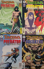 Load image into Gallery viewer, Tarzan Vs. Predator At The Earth&#39;s Core #1-4 Comic Book Cover Art by Lee Weeks

