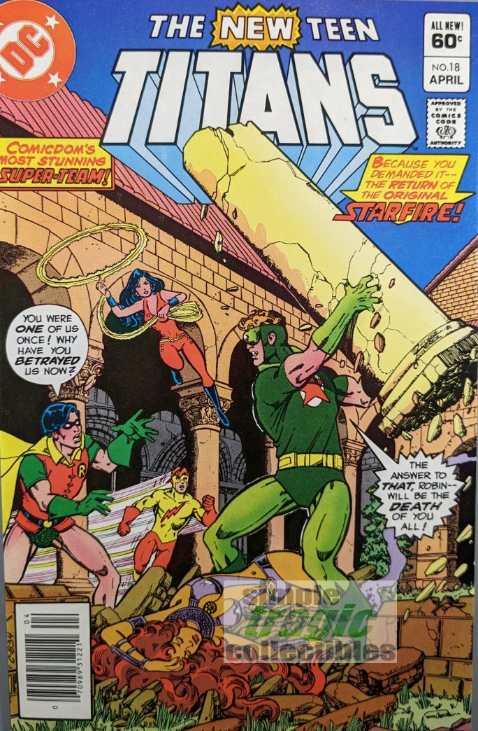 New Teen Titans #18 Comic Book Cover Art by George Perez
