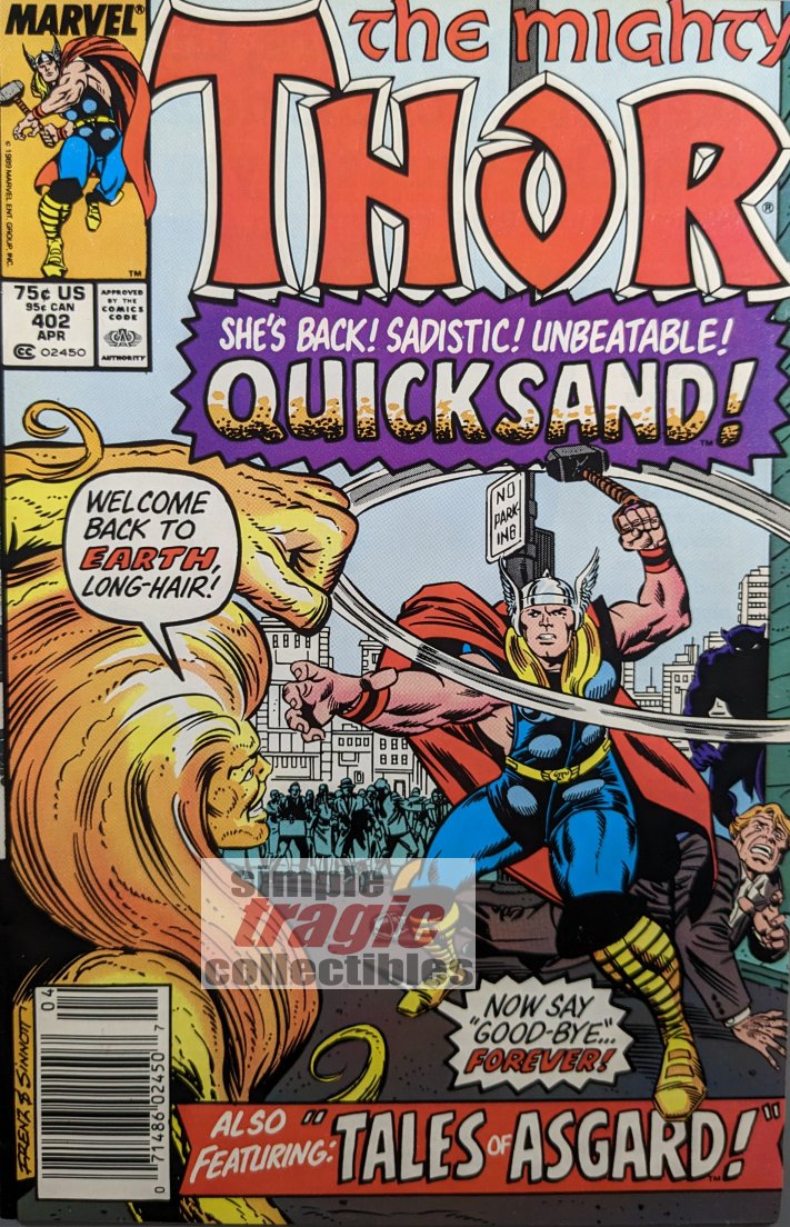 Thor #402 Comic Book Cover Art by Ron Frenz