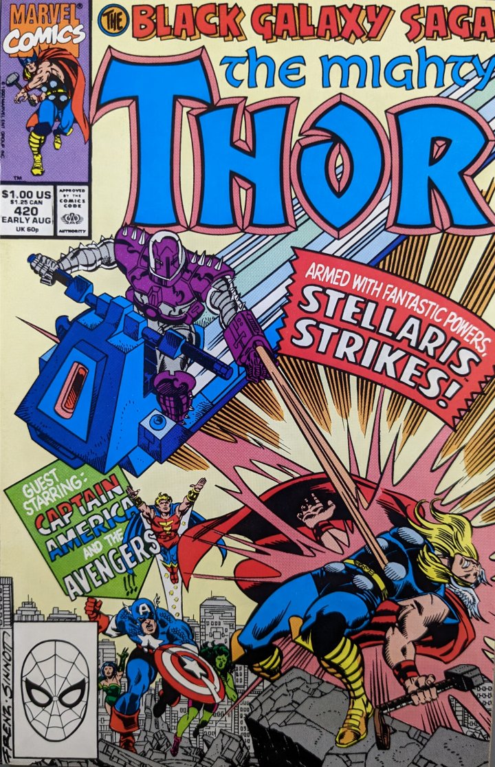 Thor #420 Comic Book Cover Art by Ron Frenz
