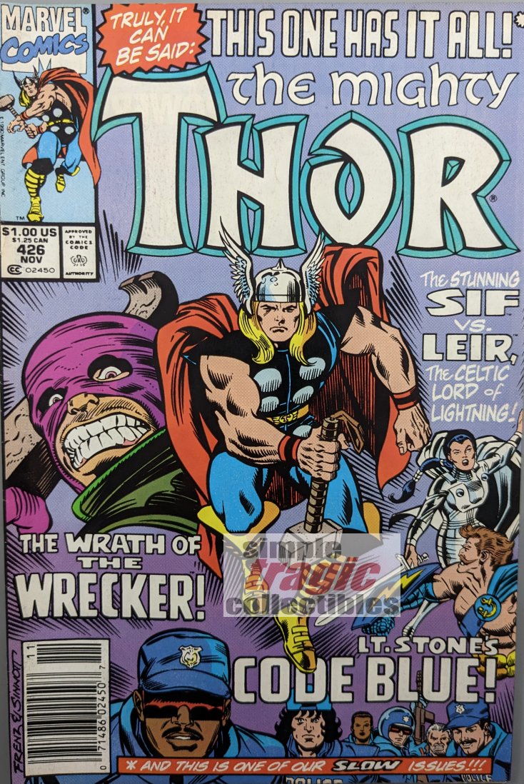 Thor #426 Comic Book Cover Art by Ron Frenz
