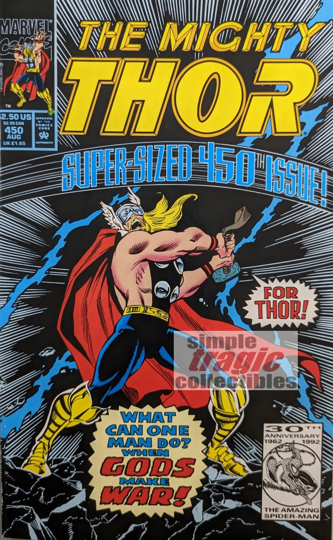 Thor #450 Comic Book Cover Art by Ron Frenz
