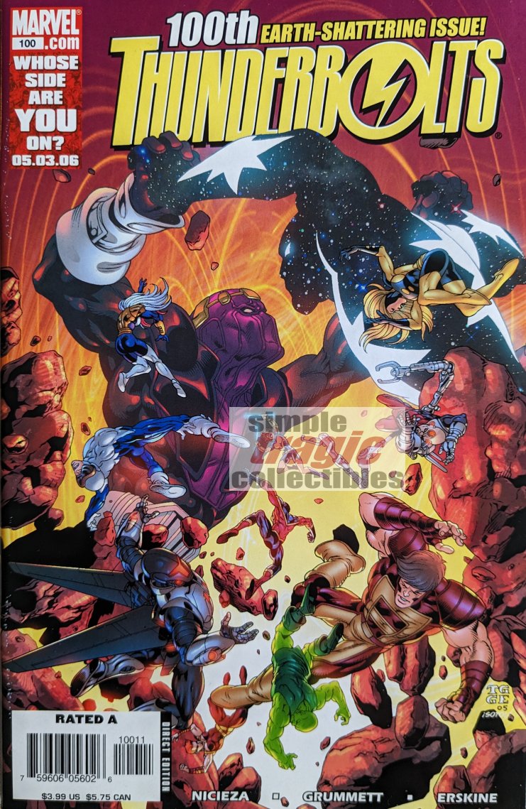 Thunderbolts #100 Comic Book Cover Art by Tom Grummett