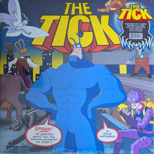 Load image into Gallery viewer, SPOON! The Original Music From The Original Animated The Tick Vinyl Record Front Cover Art
