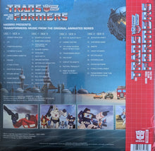 Load image into Gallery viewer, Transformers: Music From The Animated Series Vinyl Record Back Cover Art
