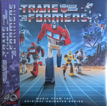 Load image into Gallery viewer, Transformers: Music From The Animated Series Vinyl Record Front Cover Art
