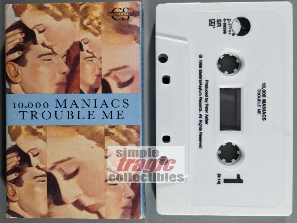 10,000 Maniacs - Trouble Me Cassette Single Cover Art