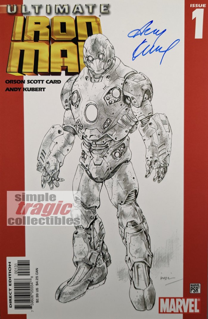 Ultimate Iron Man #1 Variant Comic Book Cover Art by Bryan Hitch