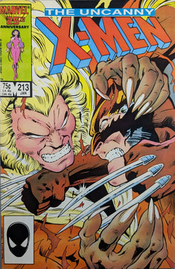 Uncanny X-Men #212 Comic Book Cover Art by Alan Davis