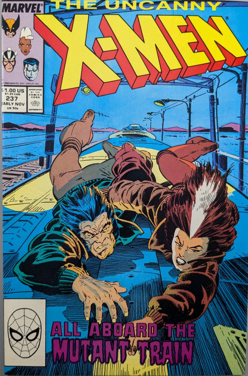 Uncanny X-Men #237 Comic Book Cover Art by Rick Leonardi