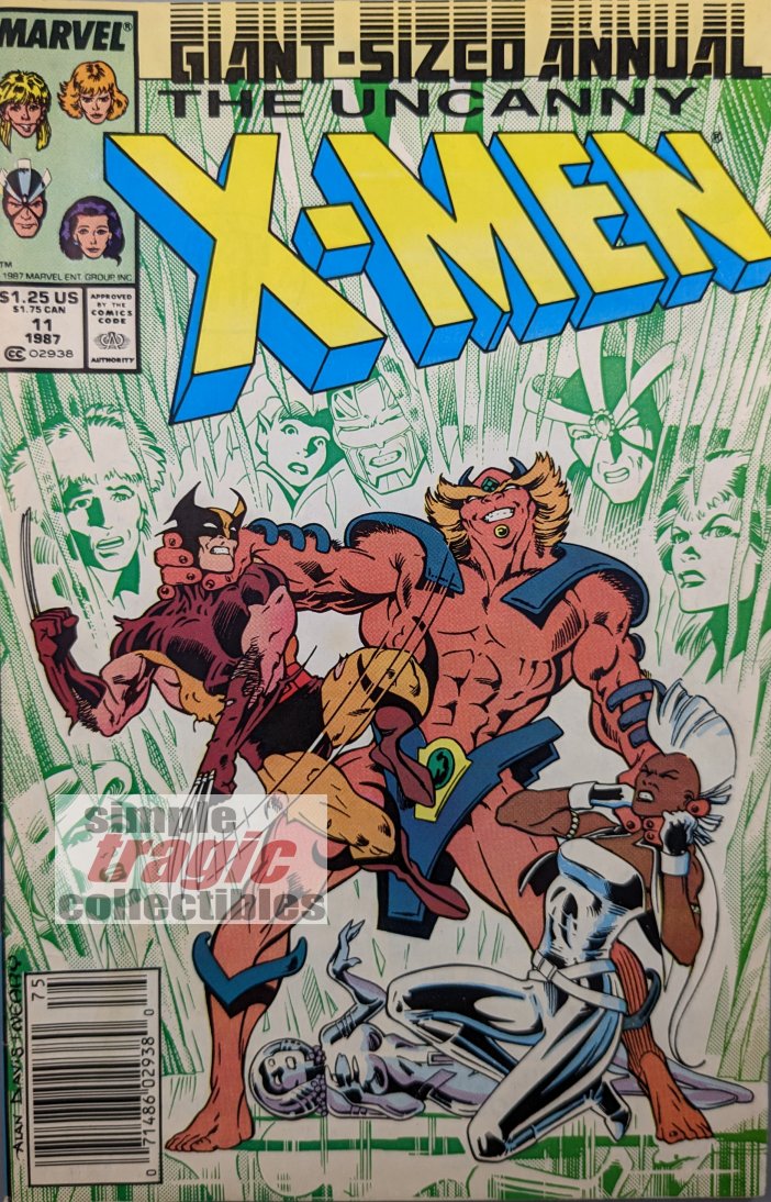 Uncanny X-Men Annual #11 Comic Book Cover Art by Alan Davis