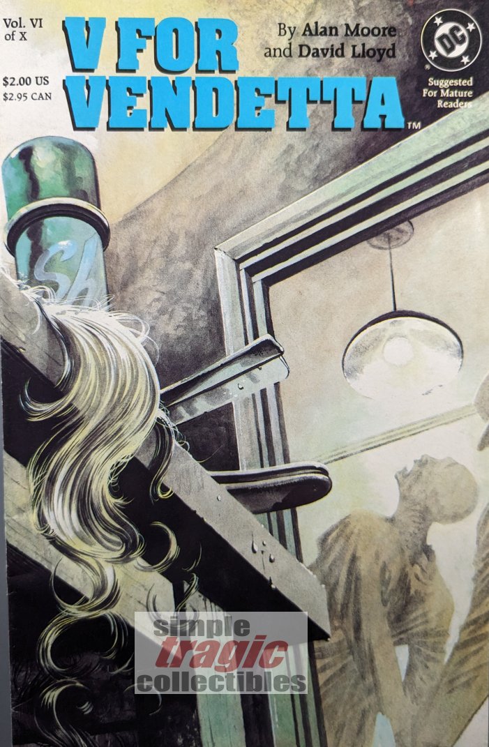 V For Vendetta #6 Comic Book Cover Art by David Lloyd