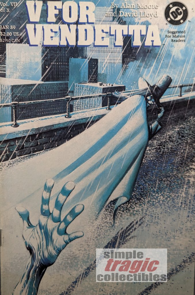 V For Vendetta #7 Comic Book Cover Art by David Lloyd