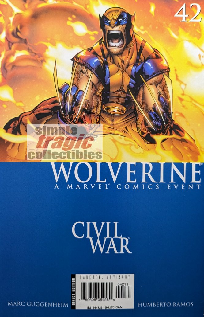 Wolverine #42 Comic Book Cover Art by Humberto Ramos