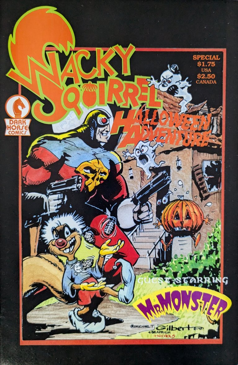 Wacky Squirrel Halloween Adventure Special #1 Comic Book Cover Art by Michael T. Gilbert
