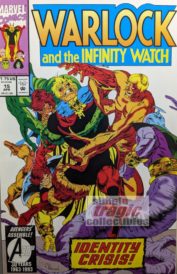 Warlock And The Infinity Watch #15 Comic Book Cover Art