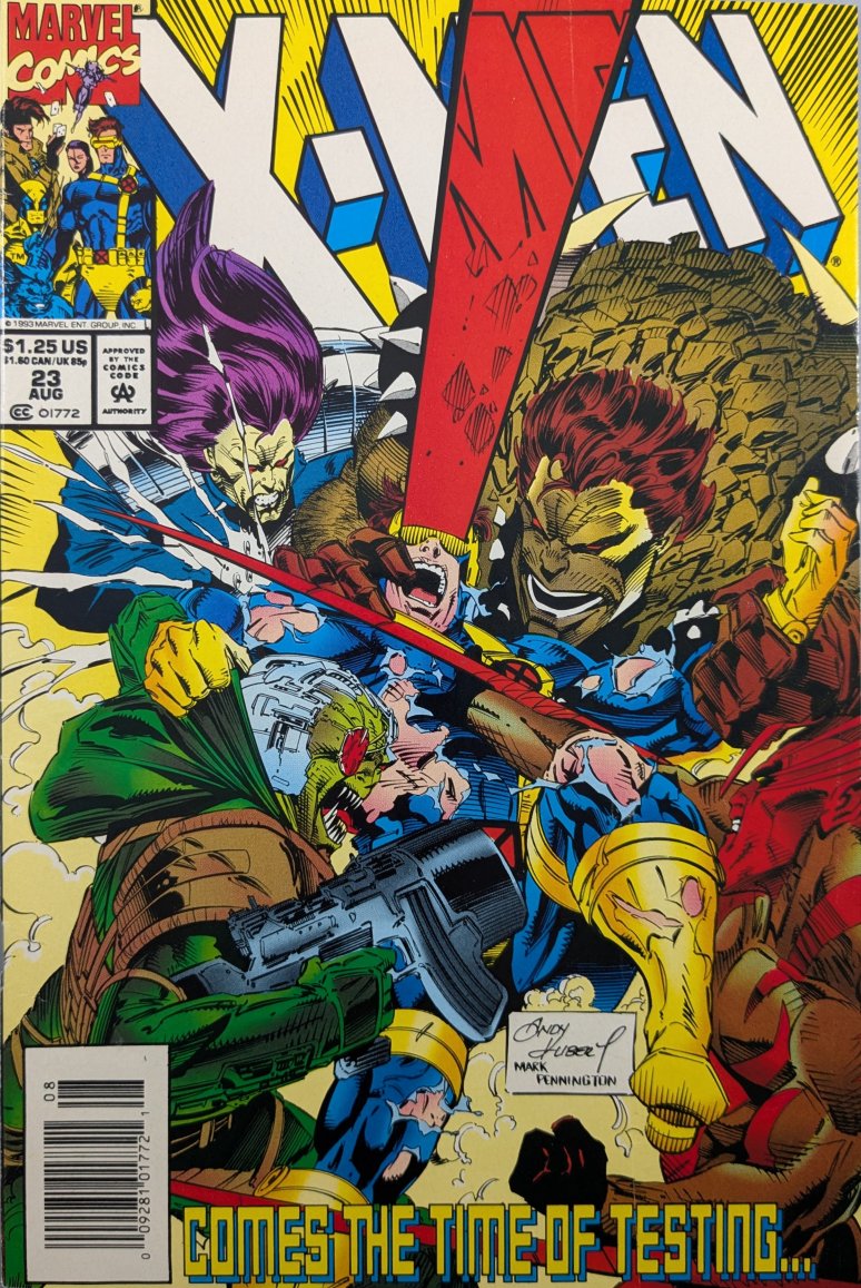 X-Men #23 Comic Book Cover Art by Andy Kubert