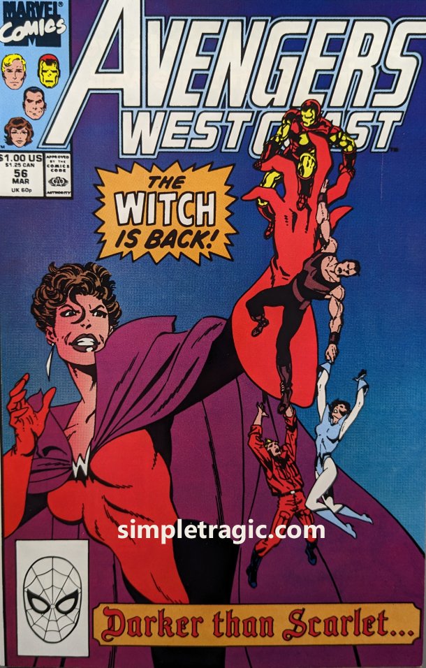 Avengers West Coast #56 Comic Book Cover Art