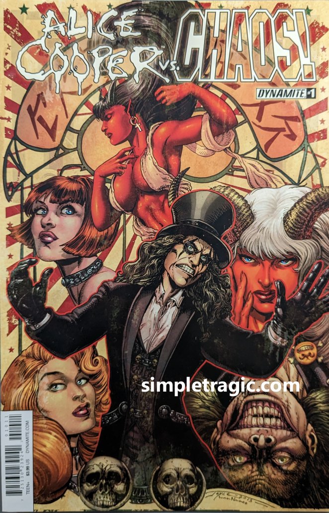 Alice Cooper Vs Chaos #1 Comic Book Cover Art
