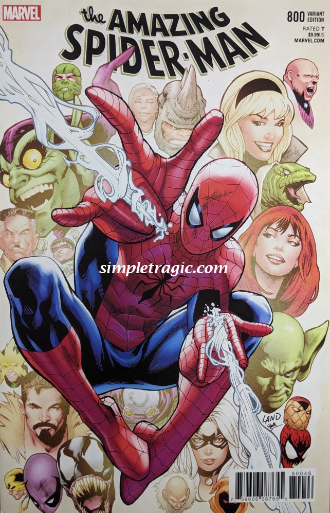 Amazing Spider-Man #800 Comic Book Cover Art Greg Land