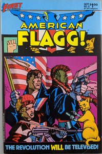 American Flagg #12 Comic Book Cover Art