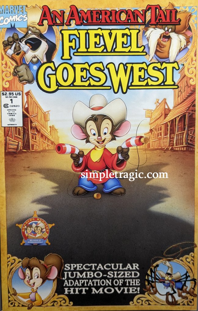 An American Tail Fievel Goes West #1 Comic Book Cover Art