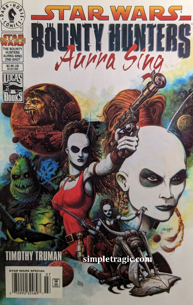 Star Wars The Bounty Hunters Aurra Sing #1 Comic Book Cover ARt