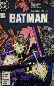 Batman #406 Year One Comic Book Cover Art By David Mazzucchelli