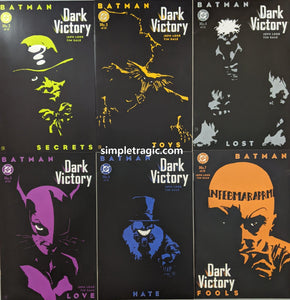 Batman Dark Victory #2-7 Comic Book Cover Art By Tim Sale