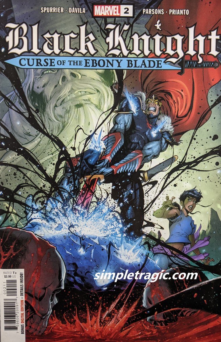 Black Knight: Curse Of The Ebony Blade #2 Comic Book Cover Art