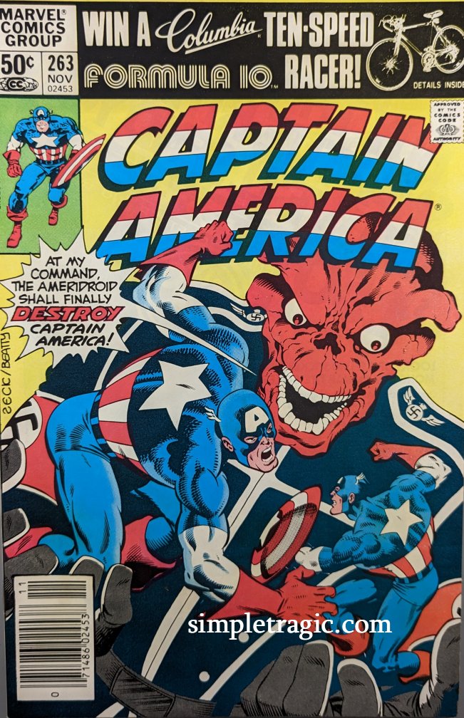 Captain America #263 Comic Book Cover Art