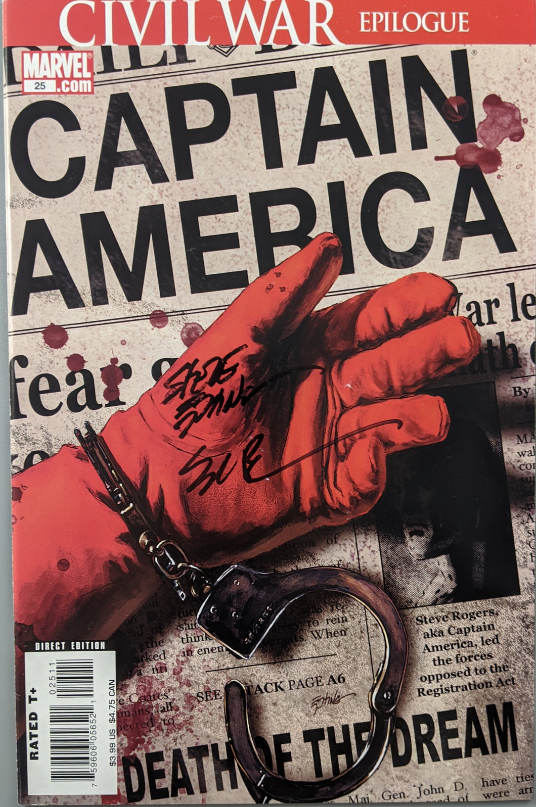 Captain America (2005) #25 SIGNED x2