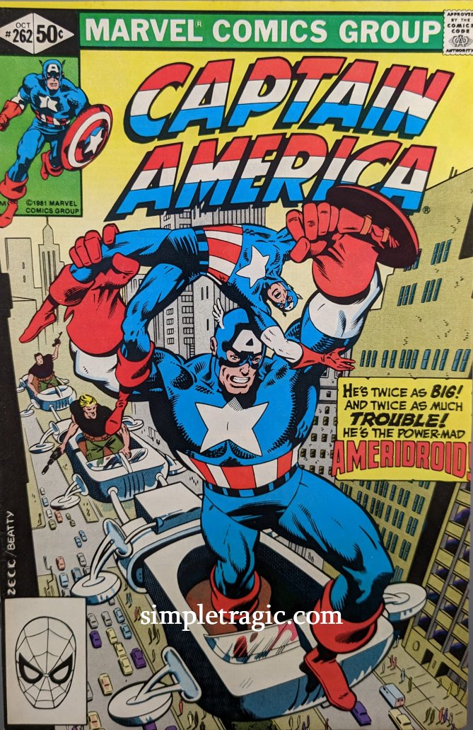 Captain America #262 Comic Book Cover Art