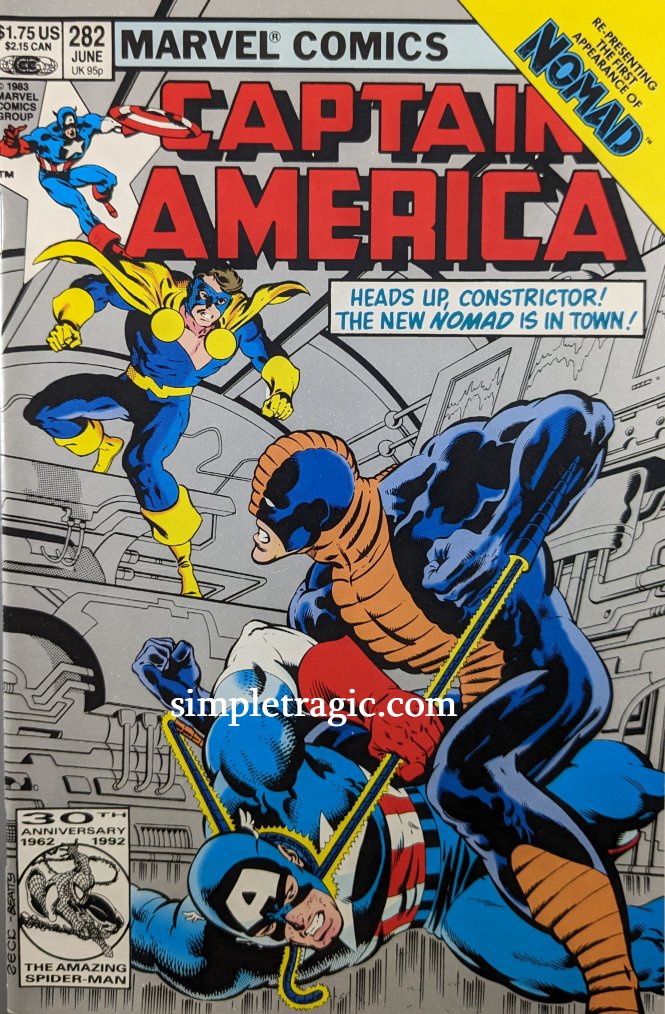 Captain America #282 Comic Book Cover Art