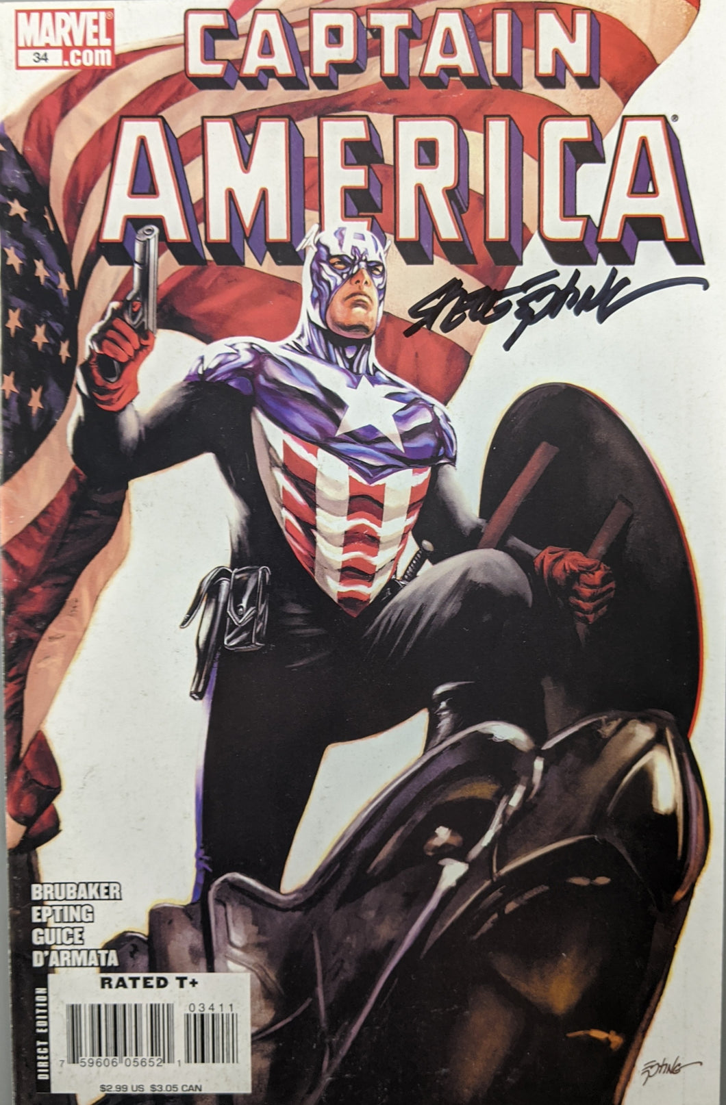 Captain America (2005) #34 (Cover B) SIGNED x2