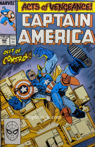 Captain America #366 Comic Book Cover Art by Ron Lim
