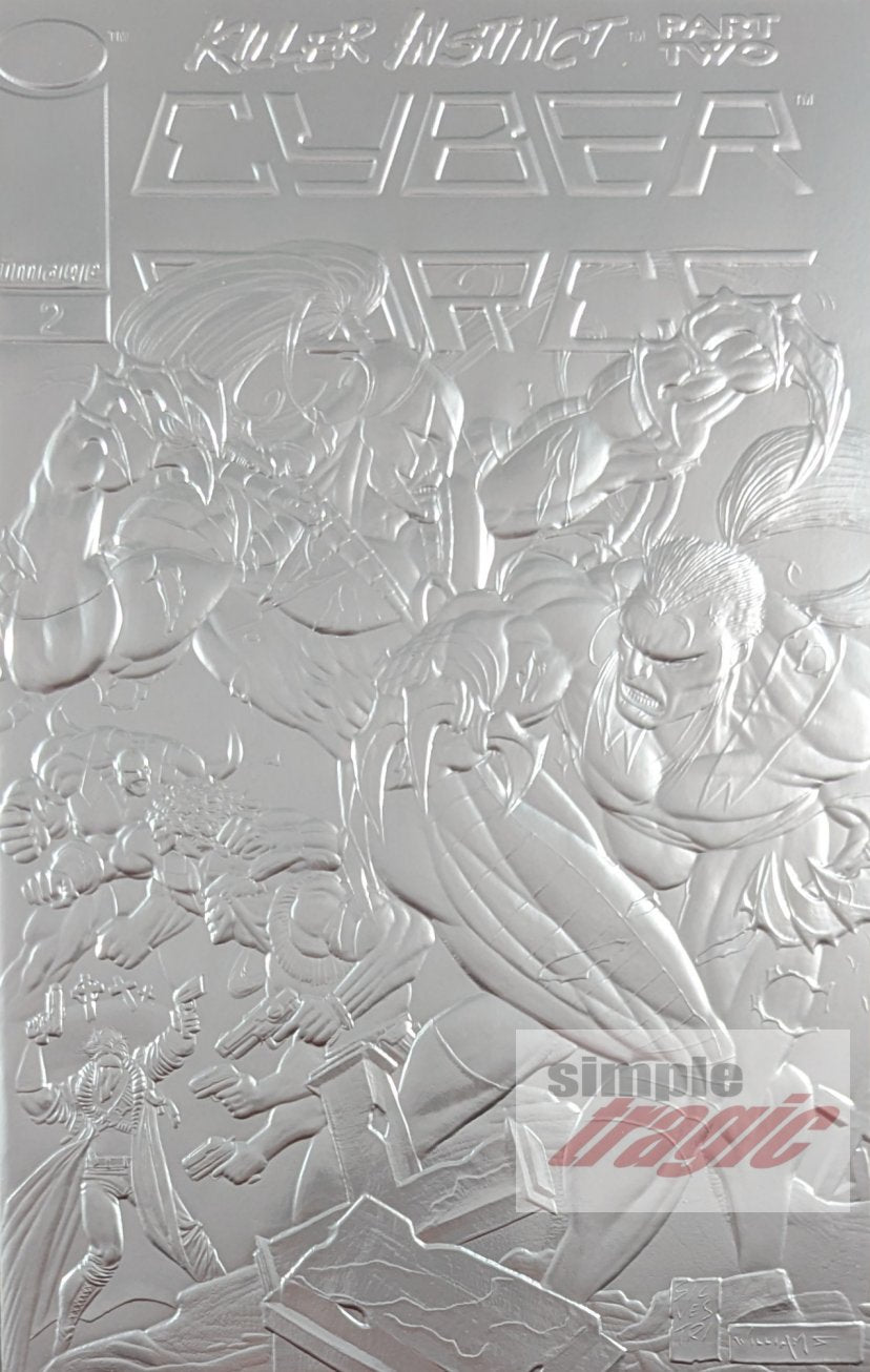 Cyber Force #2 Silver Comic Book Cover Art