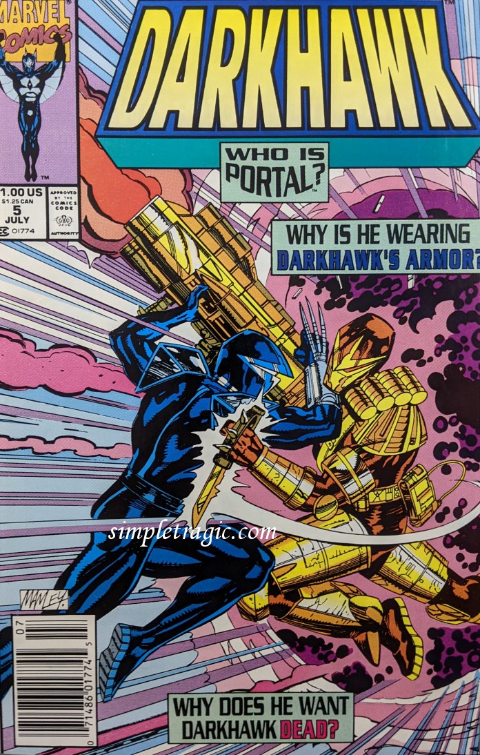 Darkhawk #5 Comic Book Cover Art by Mike Manley