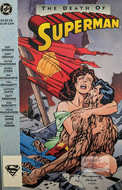 Death Of Superman TPB Comic Book Cover Art by Jon Bogdanove