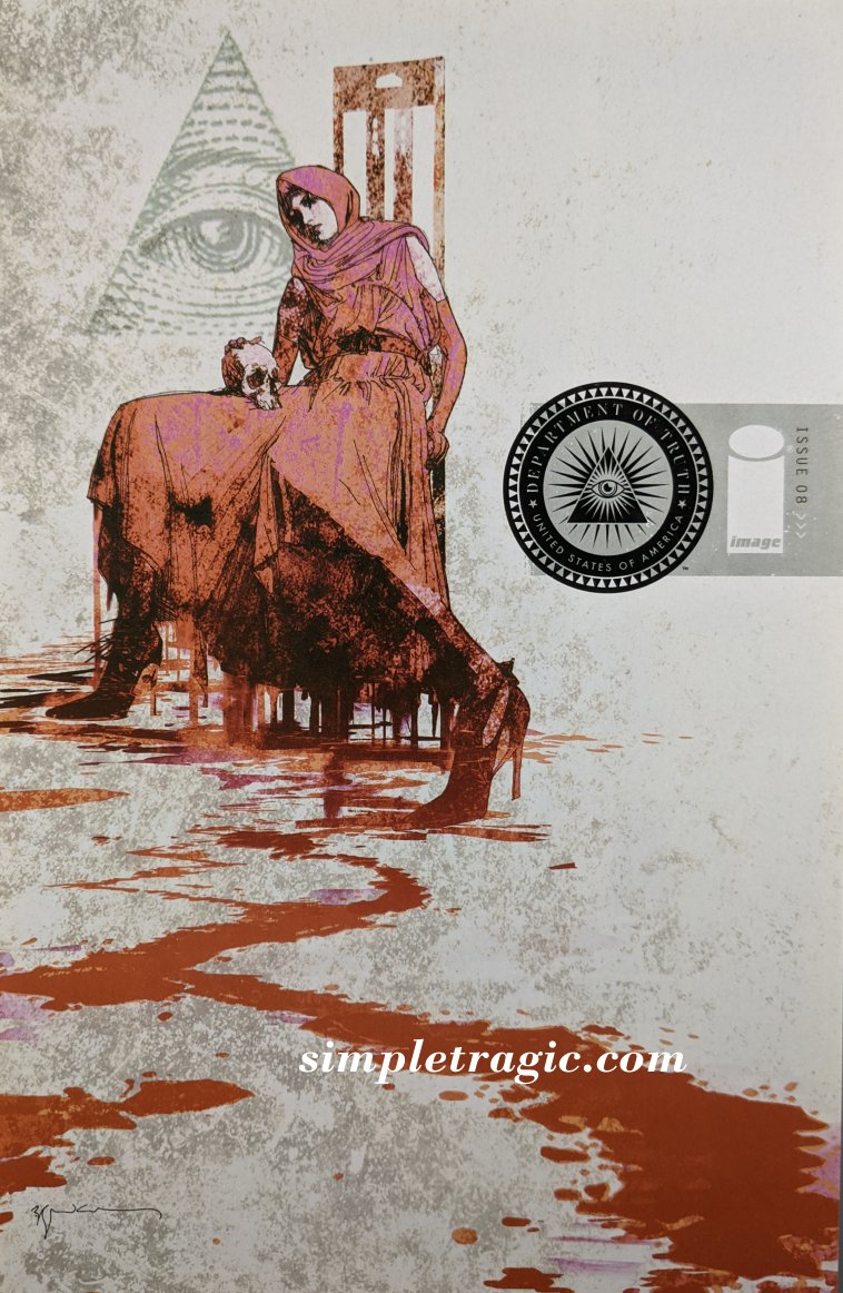 Department Of Truth #8 Comic Book Cover Art by Bill Sienkiewicz